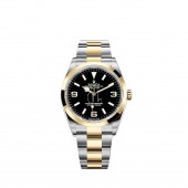 fake Rolex Explorer Rolesor Oystersteel and 18 ct yellow gold M124273-0001 Watch