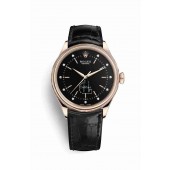 Rolex Cellini Time Everose gold 50505 Black set diamonds Dial