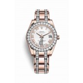 Rolex Pearlmaster 34 Everose gold 81285 White Dial