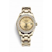 Rolex Pearlmaster 34 yellow gold 81298 Champagne-colour Dial