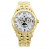 Fake Patek Philippe Annual Calendar Moonphase White Dial Gold Stainless Steel Automatic Unisex Watch 5036-1J