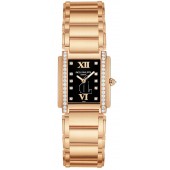 Fake Patek Philippe Black Dial 18kt Rose Gold Diamond Ladies Watch 4908-11R-001