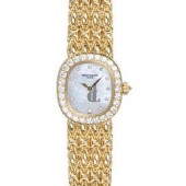 Fake Patek Philippe Golden Ellipse White Mother of Pearl Dial Ladies Watch 4931-2J