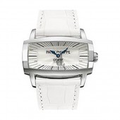 Fake Patek Philippe Gondolo Gemma Mother Of Pearl Dial White Leather Ladies Watch 4980G