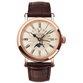 Fake Patek Philippe Perpetual Calendar 18kt Rose Gold Brown Leather Men's Watch 5159R-001