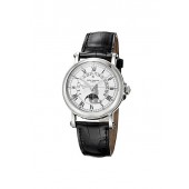 Fake Patek Philippe Perpetual Calendar Black Leather Men's Automatic Watch 5059P