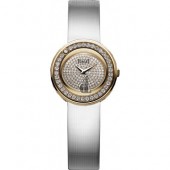 Piaget Possession Diamond Pave White Satin Men's Replica Watch GOA37189