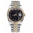 Fake Rolex Datejust 36mm Steel and Yellow Gold Black Sunbeam Dial 116233 BKSBRJ.