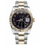 Fake Rolex Datejust 36mm Steel and Gold Black Sunbeam Dial 116233 BKSBRO.