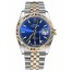 Fake Rolex Datejust 36mm Steel and Yellow Gold Blue Dial 116233 BLSJ.