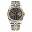 Fake Rolex Datejust 36mm Steel and Yellow Gold Grey Sunbeam Dial 116233 GSBRJ.