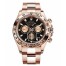Fake Rolex Daytona Rose Gold Black dial 116505 BK.