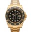 Fake Rolex Submariner Date Yellow Gold Black Dial 116618LN.
