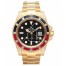 Fake Rolex GMT Master II Yellow Gold Black Dial 116758 SARU.