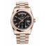 Fake Rolex Day Date Pink Gold Black Dial 118205 BKSP.
