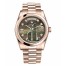Fake Rolex Day Date Pink Gold Dark MOP Dial 118205 DKMDP.
