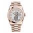 Fake Rolex Day Date Pink Gold Meteorite Dial 118205 MTDP.