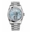 Fake Rolex Day Date Platinum Glacier blue dial 118206 GLADP.