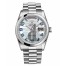 Fake Rolex Day Date Platinum Glacier blue wave dial 118206 GLAWAP.