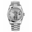 Fake Rolex Day Date Platinum Rhodium dial 118206 GRP.