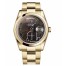 Fake Rolex Day Date Yellow Gold Dark MOP Dial 118208 DKMRO.