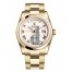 Fake Rolex Day Date Yellow Gold Ivory pyramid Dial 118208 IPRO.