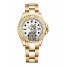 Fake Rolex Yacht-Master Yellow Gold White dial Ladies Watch 169628 W.