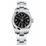 Fake Rolex Oyster Perpetual No Date Stainless Steel Black dial Ladies watch 176200 BKAPIO.