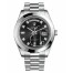 Fake Rolex Day Date II President Platinum Black dial 218206 BKDP.