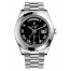 Fake Rolex Day Date II President Platinum Black dial 218206 BKRP.