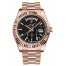 Fake Rolex Day Date II President Pink Gold Black dial 218235 BKIP.