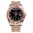 Fake Rolex Day Date II President Pink Gold Black dial 218235 BKRP.