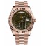 Fake Rolex Day Date II President Pink Gold Brown wave dial 218235 BRWAP.