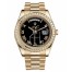 Fake Rolex Day Date II President Yellow Gold Black dial 218348 BKRP.