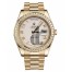 Fake Rolex Day Date II President Yellow Gold Ivory concentric dial 218348 ICAP.