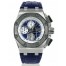 Replica Audemars Piguet Blue Dial Crocodile Leather Strap Men's Chronograph Watch