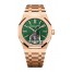 fake Audemars Piguet Royal Oak Self-Winding Flying Tourbillon Pink Gold Green 26533OR.OO.1220OR.01