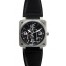 Steel Black Bell & Ross Power Reserve 46mm Mens Watch BR 01-97 Steel Black fake