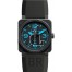 Bell & Ross Aviation Carbon Blue Mens Limited Edition Watch BR 03-92 CARBON Blue fake