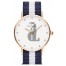 $79:Discounts Daniel Wellington Classy Glasgow Crystal Index NATO Strap Watch 26mm