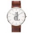 $89:Discounts Daniel Wellington Classic St. Mawes Leather Strap Watch 40mm