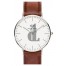 $89:Discounts Daniel Wellington Classic St. Mawes Leather Strap Watch 36mm