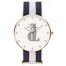 $85:Discounts Daniel Wellington Classy Glasgow Crystal Index NATO Strap Watch 34mm