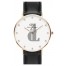 $89:Discounts Daniel Wellington Classy Sheffield Crystal Index Leather Strap Watch 34mm