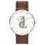 $89:Discounts Daniel Wellington Classy St. Mawes Crystal Index Leather Strap Watch 34mm