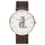 $89:Discounts Daniel Wellington Classic Bristol Round Leather Strap Watch 36mm