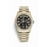 Rolex Day-Date 36 yellow gold lugs set diamonds 118388 Black set diamonds Dial
