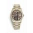 Rolex Day-Date 36 yellow gold lugs set diamonds 118388 Black mother-of-pearl Jubilee design set diamonds Dial