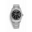 Rolex Day-Date 36 white gold lugs set diamonds 118389 Black Dial