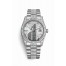 Rolex Day-Date 36 white gold lugs set diamonds 118389 Rhodium set diamonds emeralds Dial